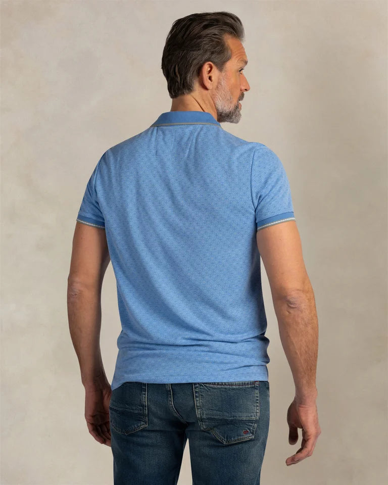 Polo Homme bleu cool chic col contrasté – jusqu’au 3XL