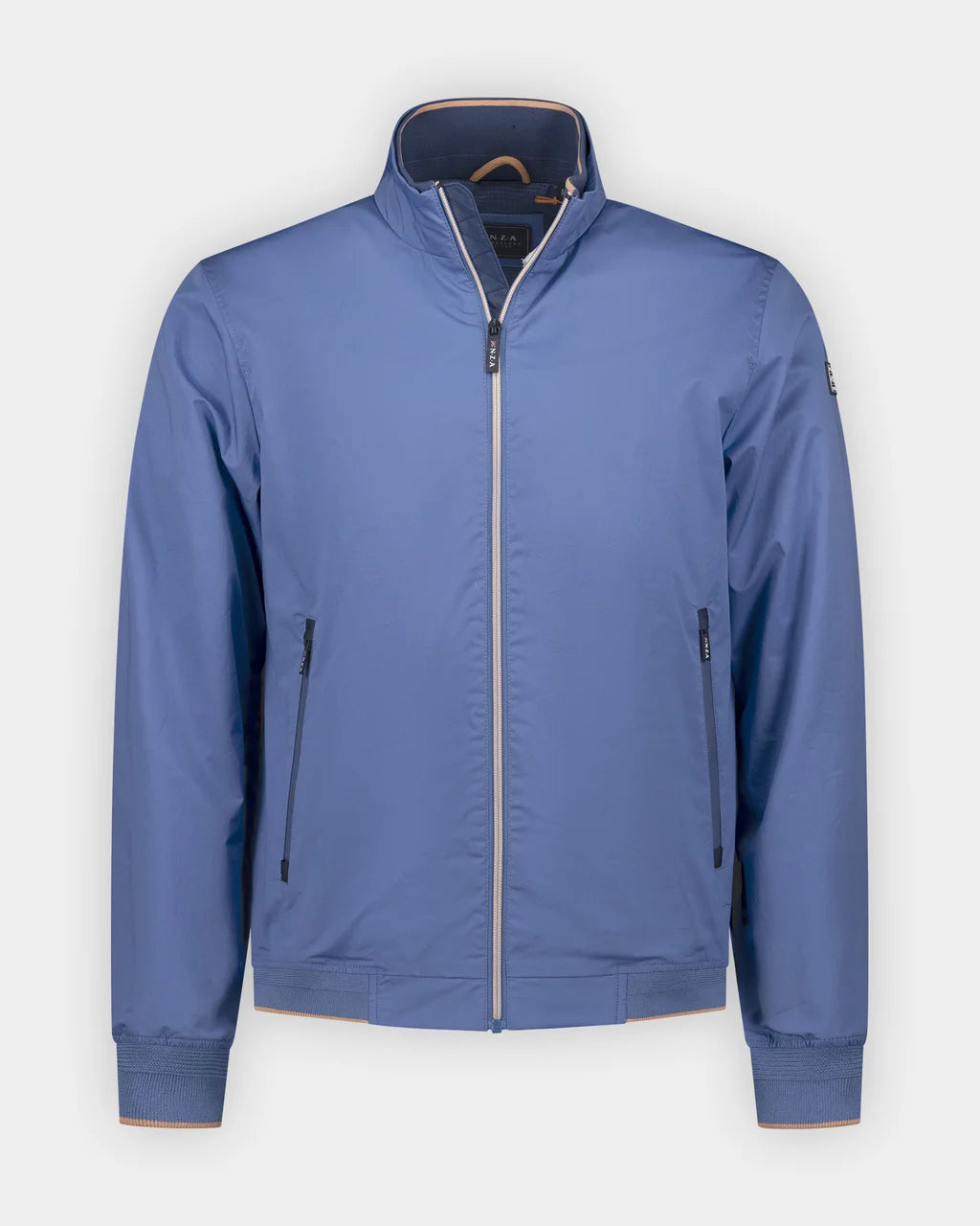 Veste Homme bleu classique casual chic col montant – jusqu’au 3XL