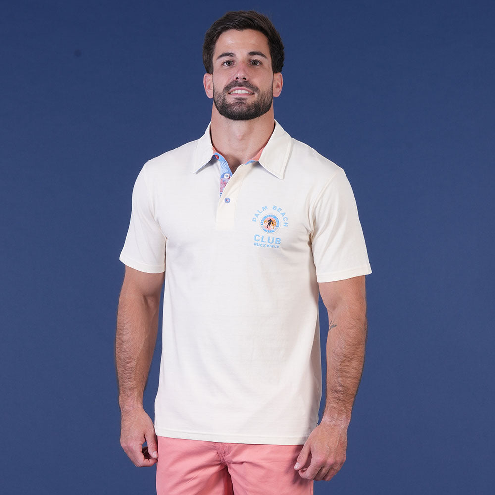 POLO MC HORS THEME BLANC CASSE - jusqu’au 3XL