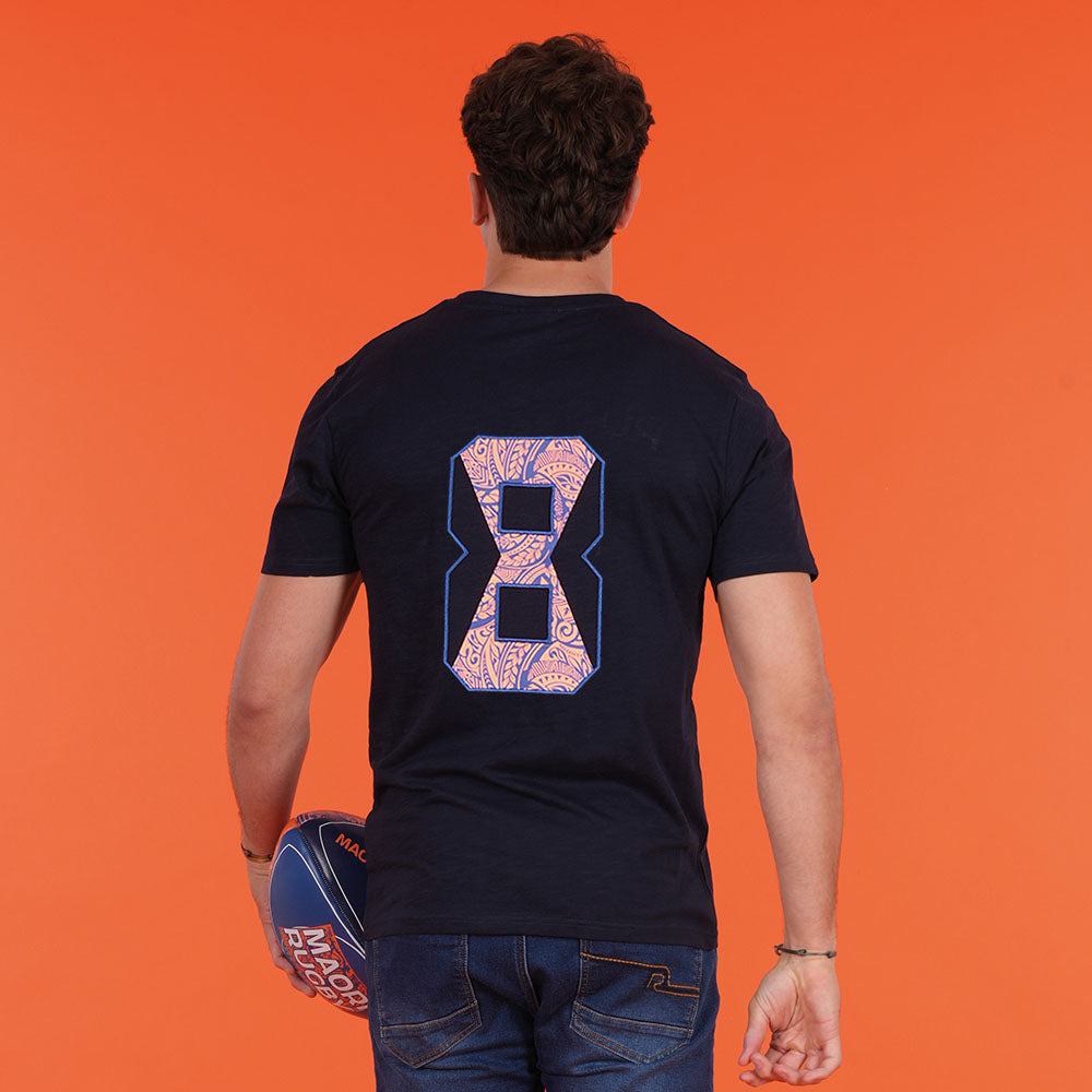 T SHIRT MC MAORI RUGBY BLEU MARINE - jusqu’au 3XL