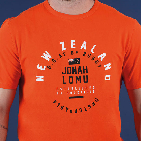 T-shirt orange Jonah Lomu by Ruckfield
Réf. : 25H_JLH00091_058