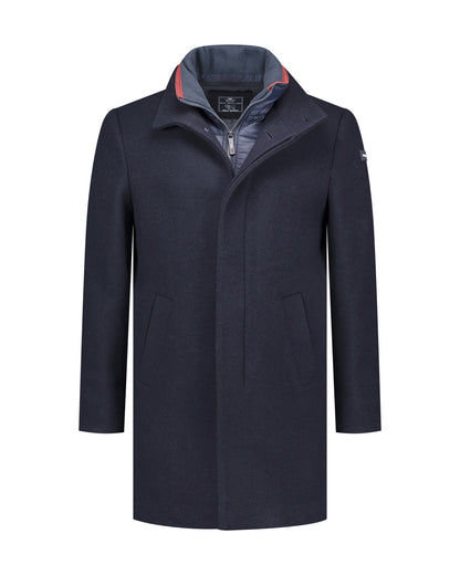 Manteau en laine bleu