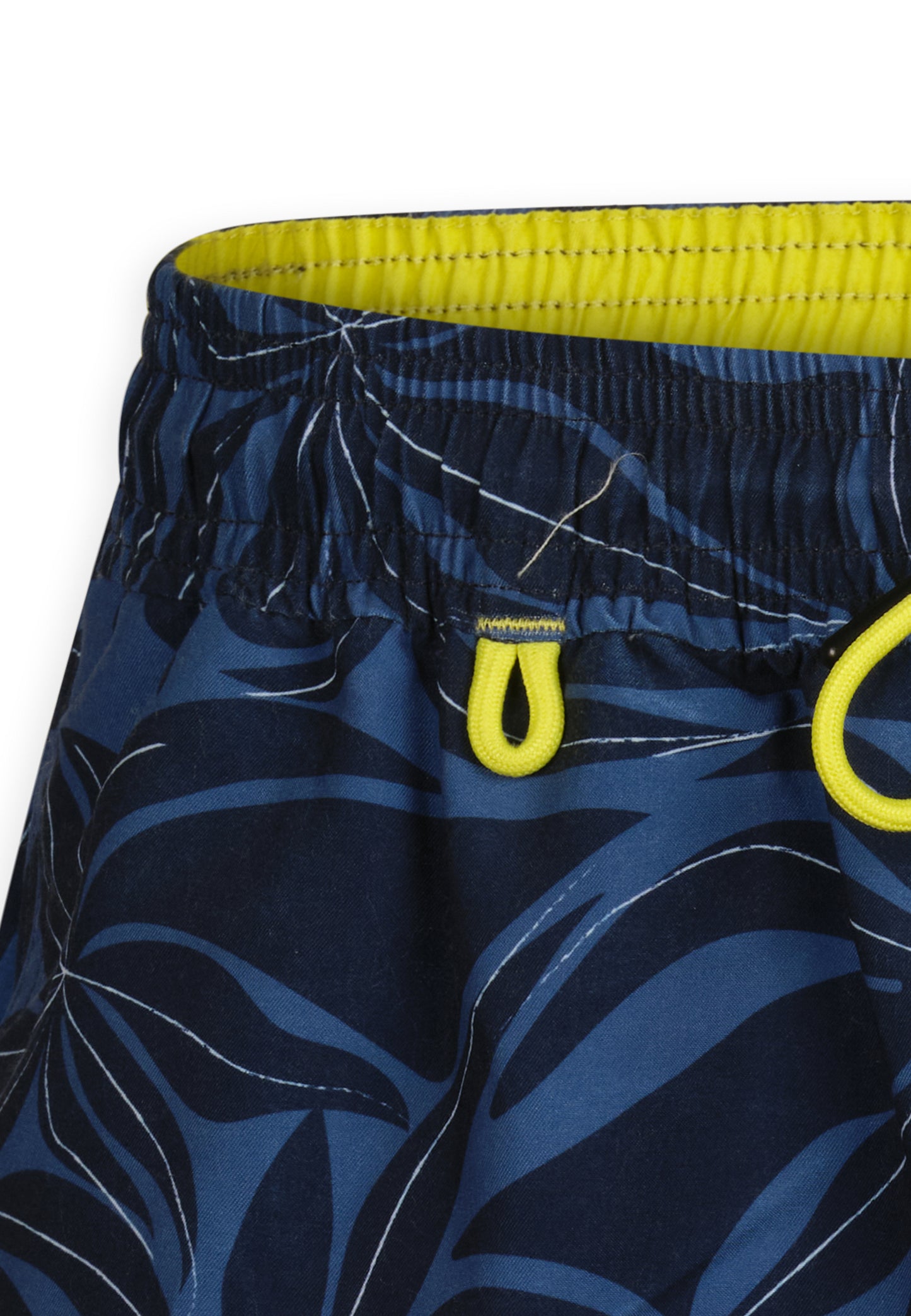 Maillot de bain homme bleu à motif tropical – Taille élastique avec cordon - jusqu’au 4XL