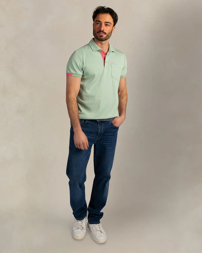 Polo Homme  casual chic col contrasté – jusqu’au 3XL