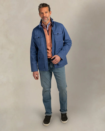 Veste Homme bleu spring casual chic poches à rabat – jusqu’au 3XL