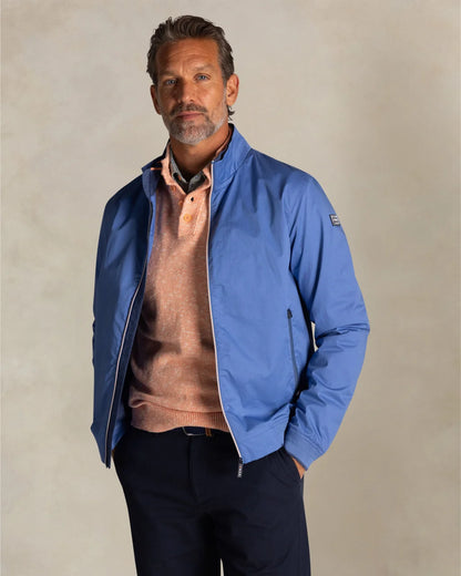 Veste Homme bleu classique casual chic col montant – jusqu’au 3XL