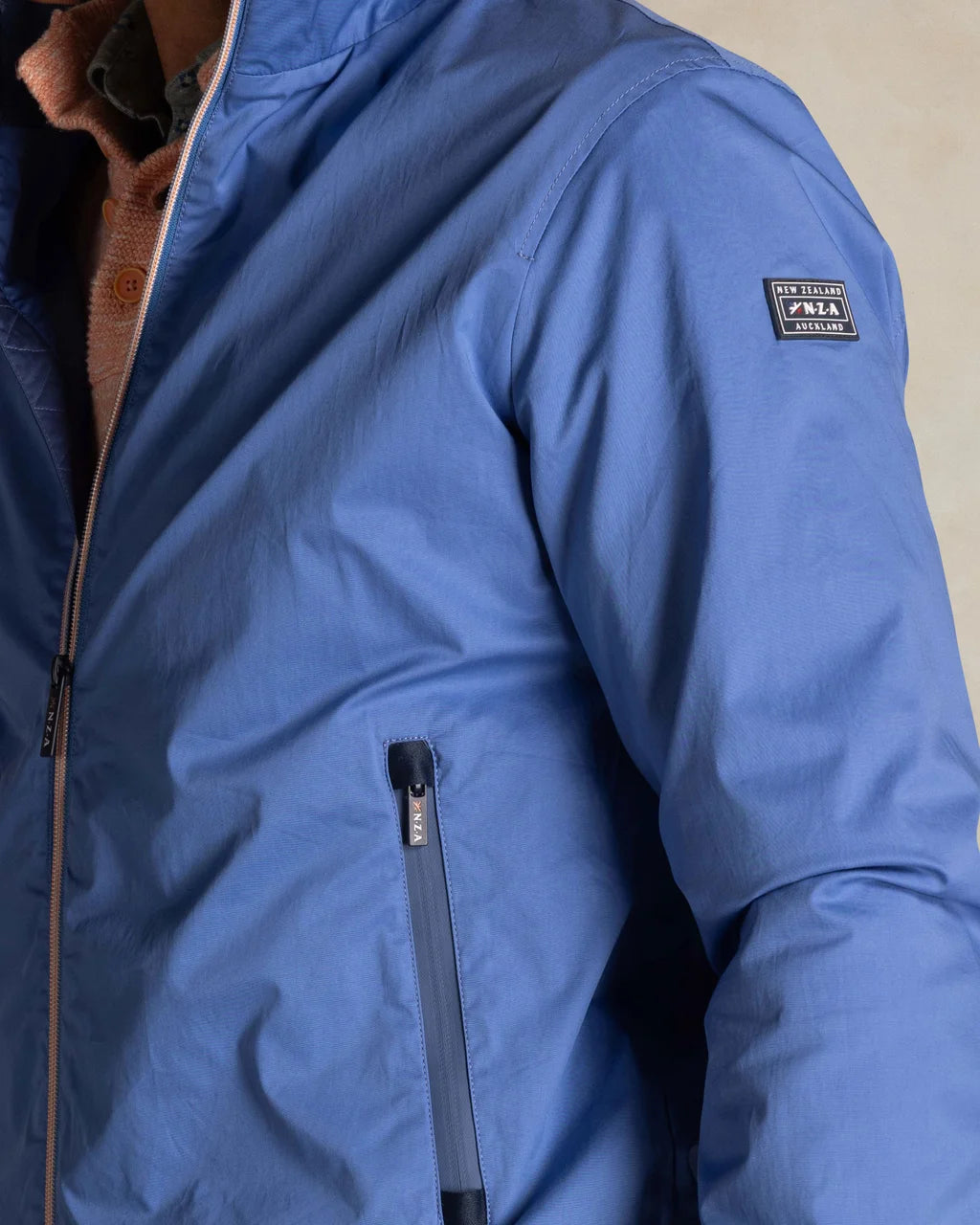 Veste Homme bleu classique casual chic col montant – jusqu’au 3XL
