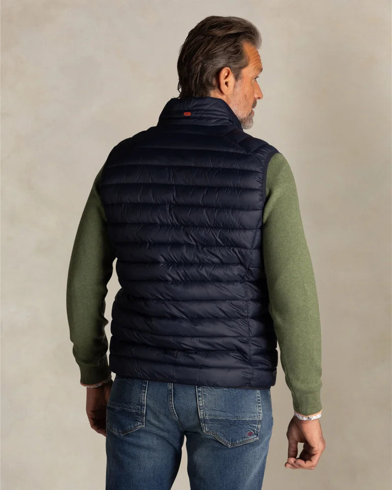 Bodywarmer Homme bleu marine casual chic col contrasté – jusqu’au 3XL