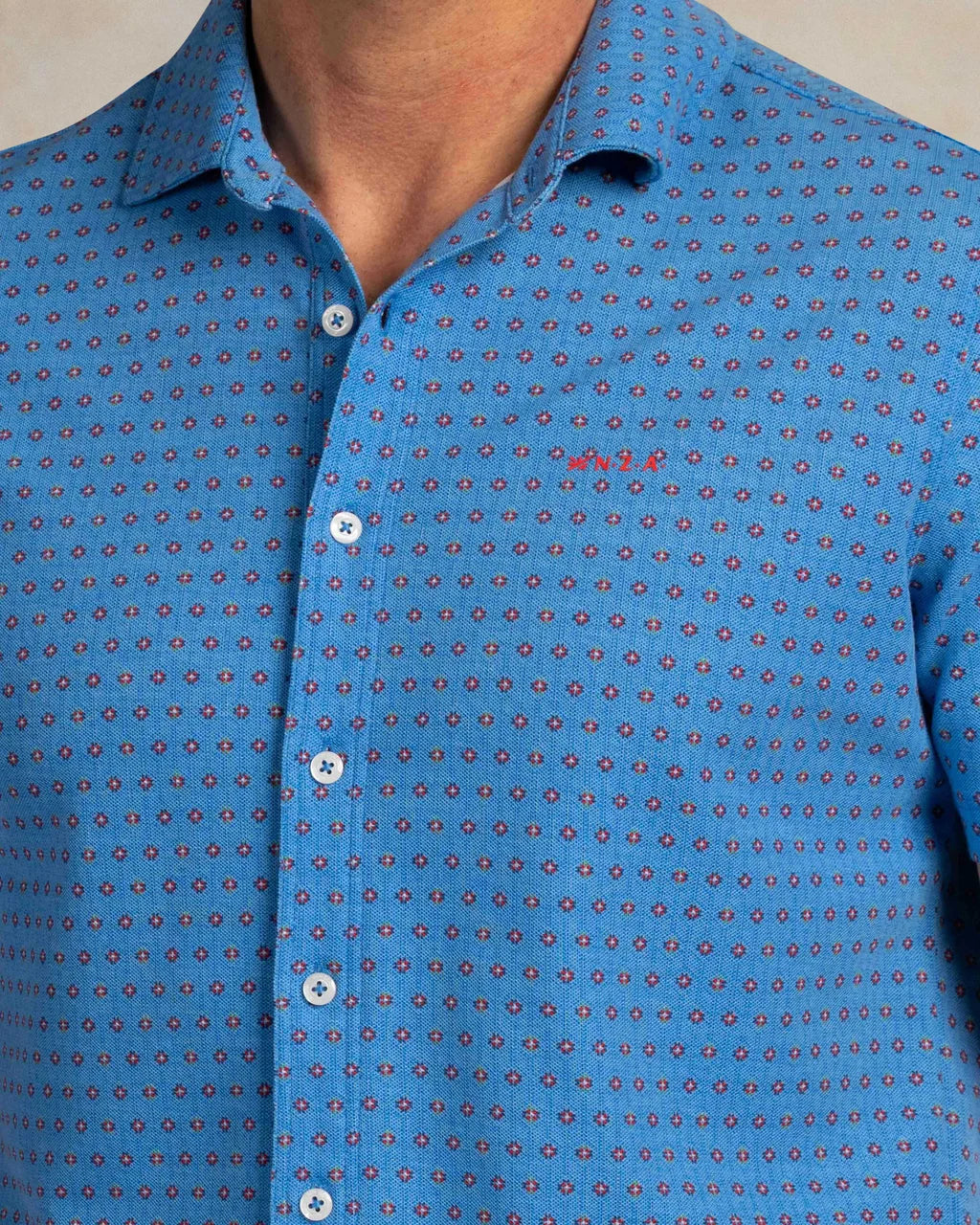 Chemise Homme bleu sailing casual chic imprimé discret – jusqu’au 3XL
