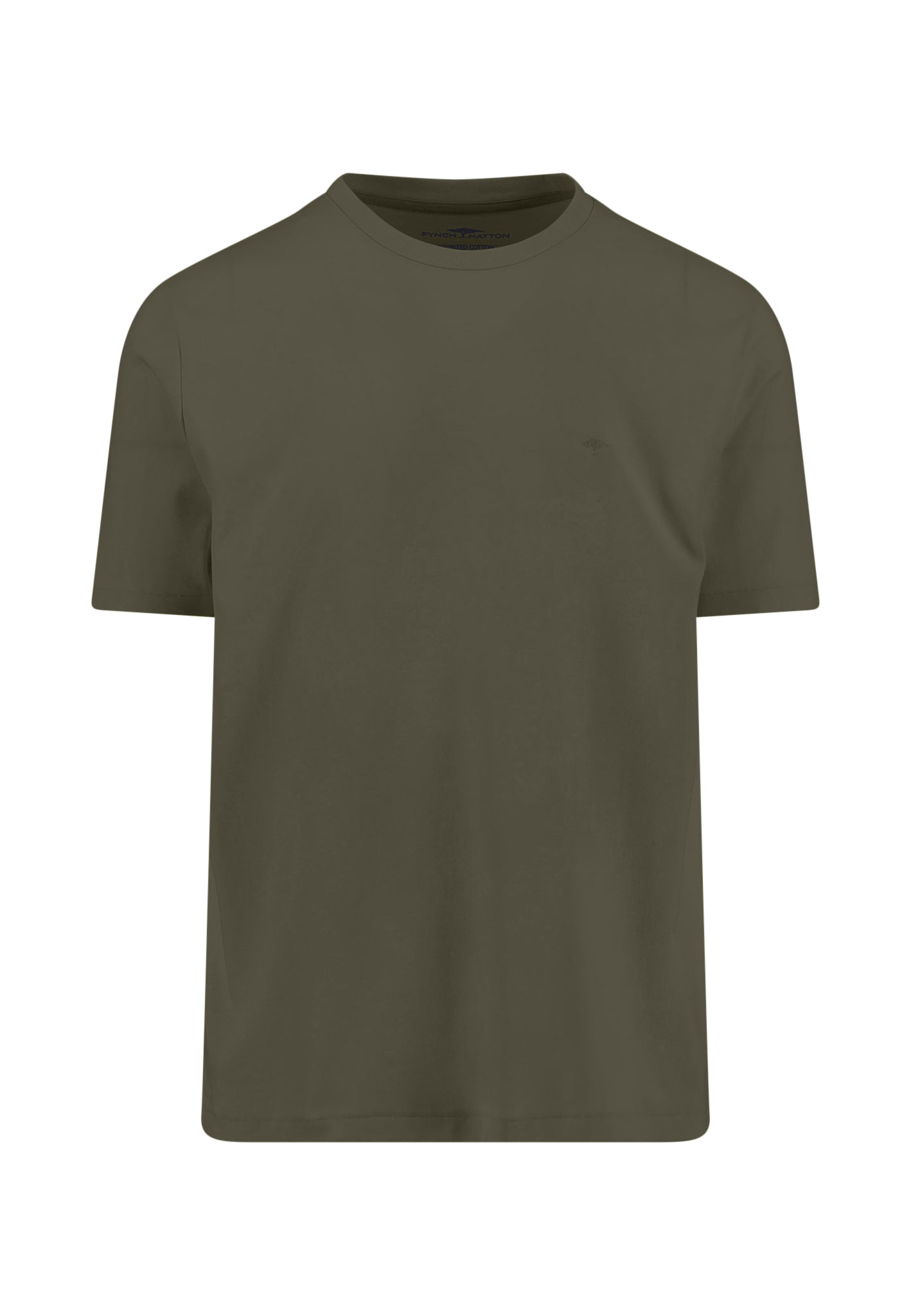 T-shirt en coton à col rond dark khaki - jusqu’au 3XL