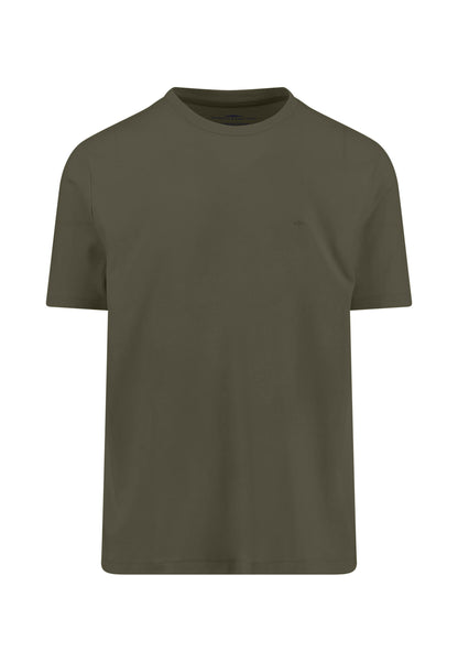 T-shirt en coton à col rond dark khaki - jusqu’au 3XL