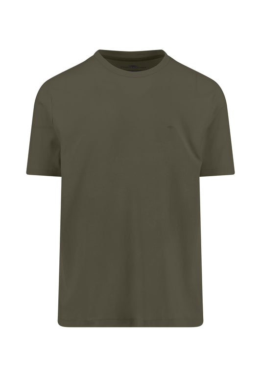 T-shirt en coton à col rond dark khaki - jusqu’au 3XL