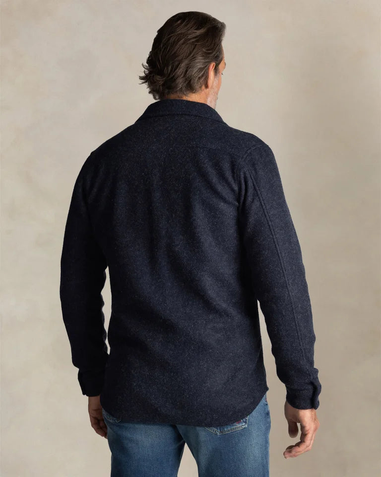 25HN574 Overshirt bleu foncé