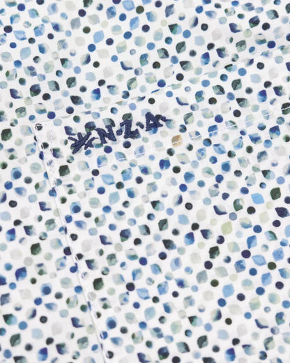 Chemise imprimée en coton écru