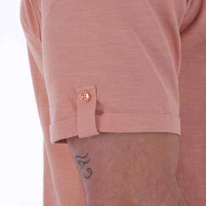 T-shirt Ruckfield col tunisien abricot