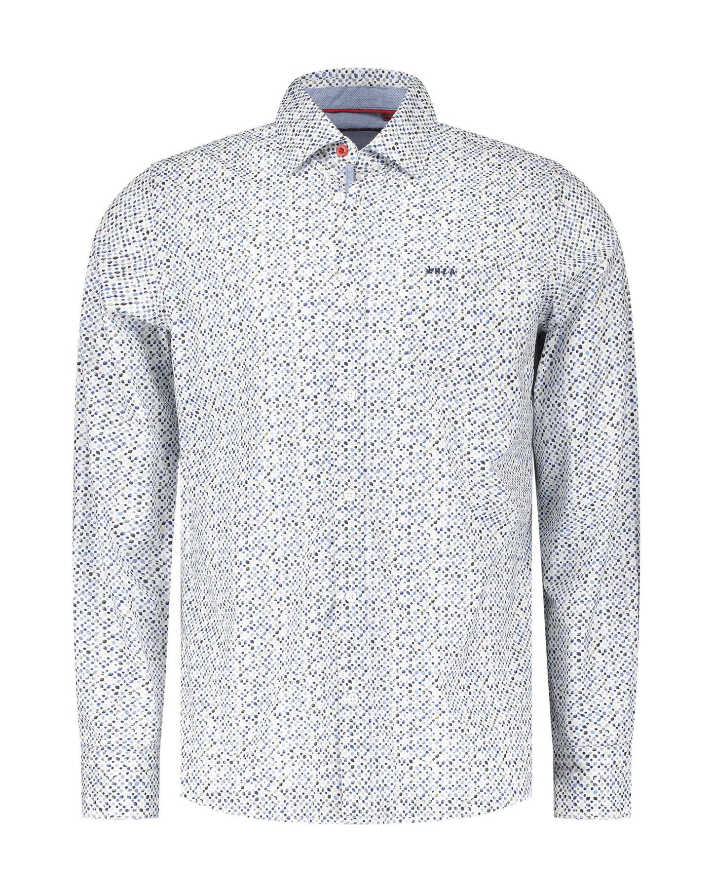 Chemise imprimée en coton écru
