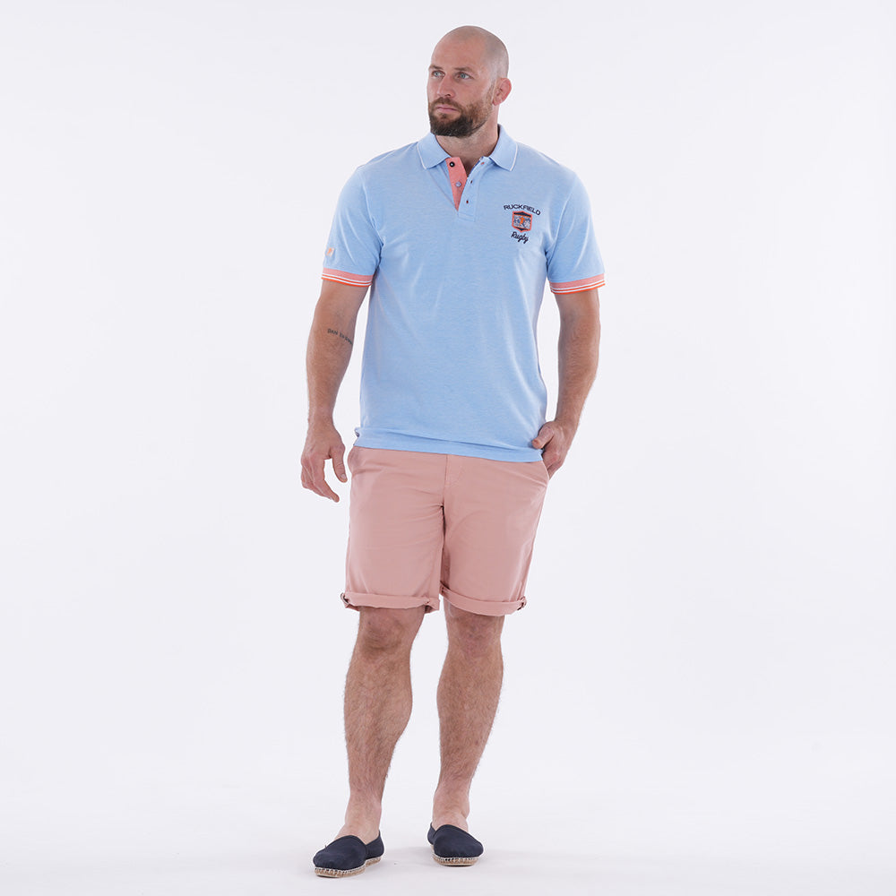 Polo à manches courtes bleu clair Ruckfield Kashmir
Réf. : 25E_H0006977_012