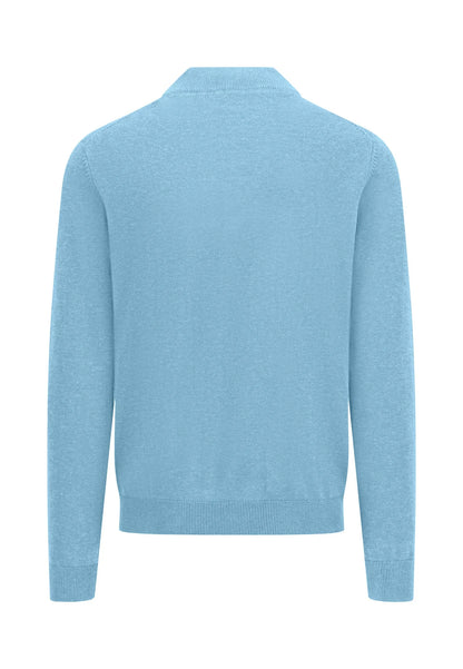 Fine cardigan with a stand -up collar