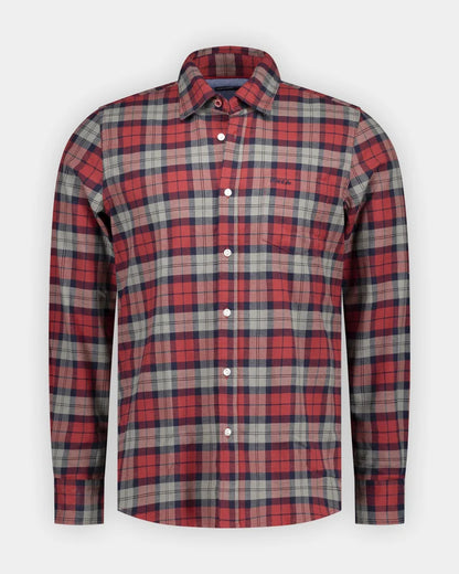 25HN537
Chemise en coton rouge à carreaux