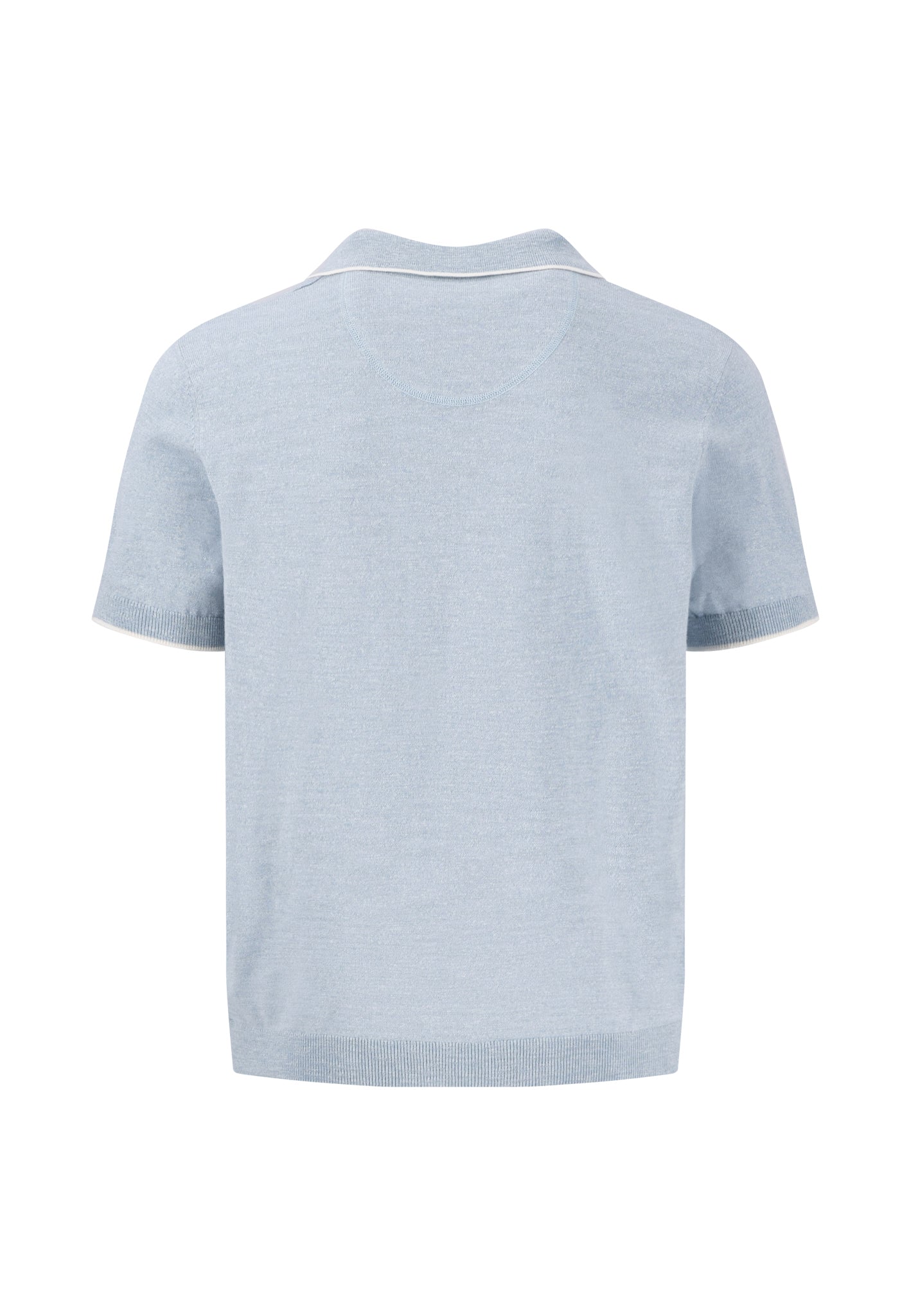 Polo Homme bleu clair casual chic col contrasté – jusqu’au 4XL