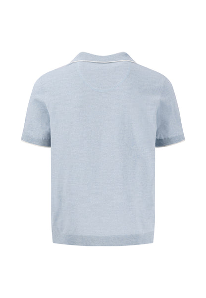 Polo Homme bleu clair casual chic col contrasté – jusqu’au 4XL