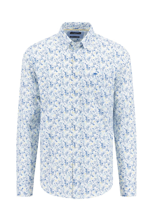 Cotton shirt with floral allover print