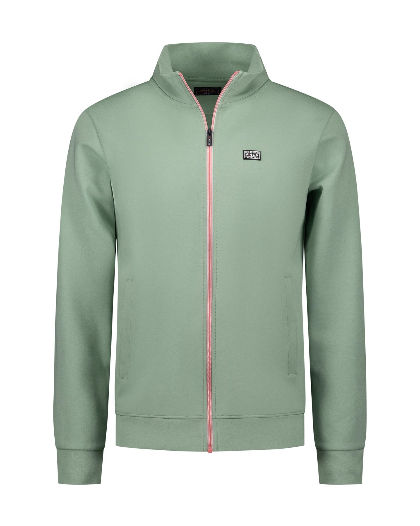 Sweat zippé Homme vert clair casual chic logo poitrine – jusqu’au 3XL
