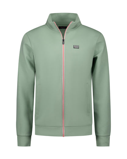 Sweat zippé Homme vert clair casual chic logo poitrine – jusqu’au 3XL