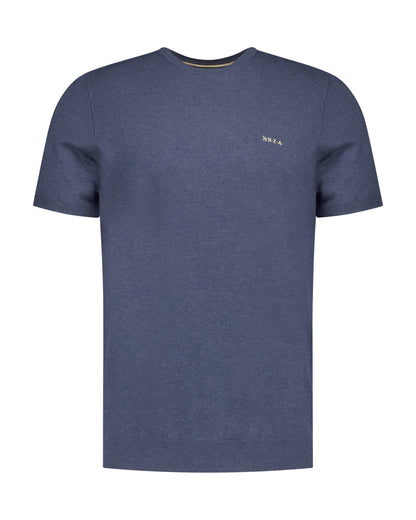 Tee-shirt Homme bleu navy casual chic logo brodé – jusqu’au 3XL