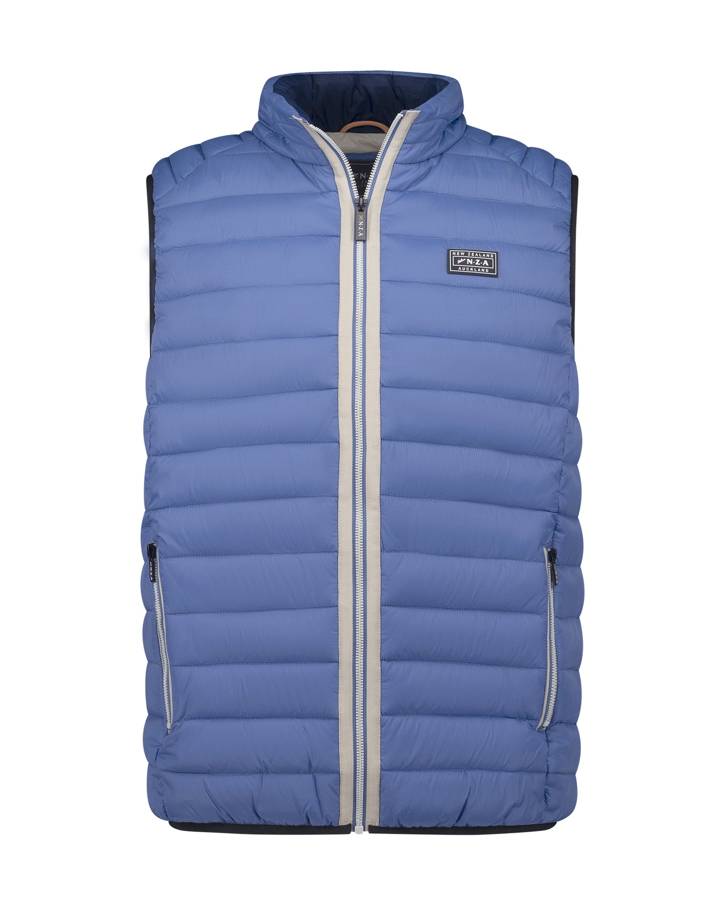 Bodywarmer Homme bleu classique casual chic zip contrasté – jusqu’au 3XL