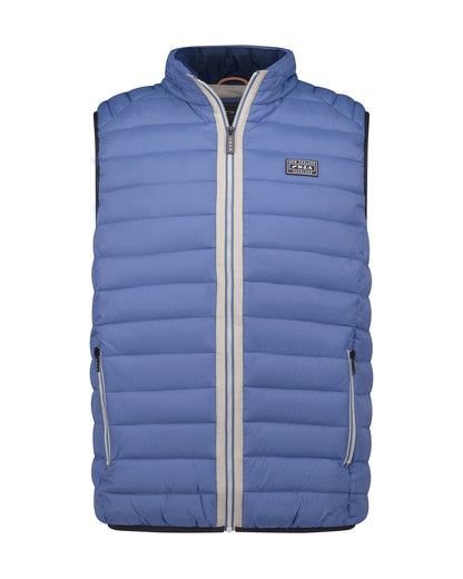 Bodywarmer Homme bleu classique casual chic zip contrasté – jusqu’au 3XL