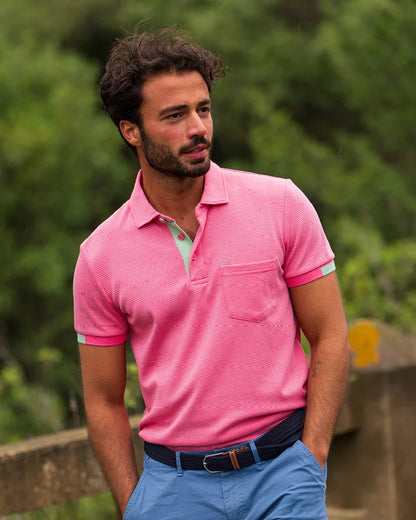 Polo Homme  casual chic col contrasté – jusqu’au 3XL