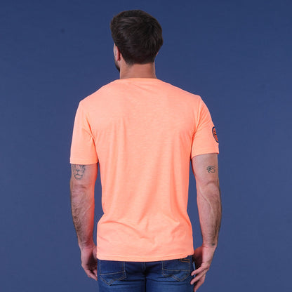 T SHIRT MC MAORI RUGBY  Orange vif - jusqu’au 3XL