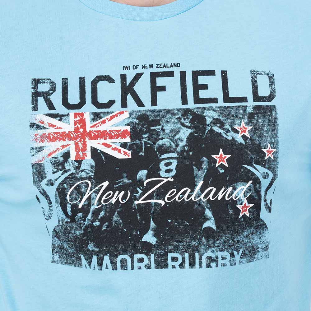 T-shirt Ruckfield à manches courtes Maori bleu turquoise