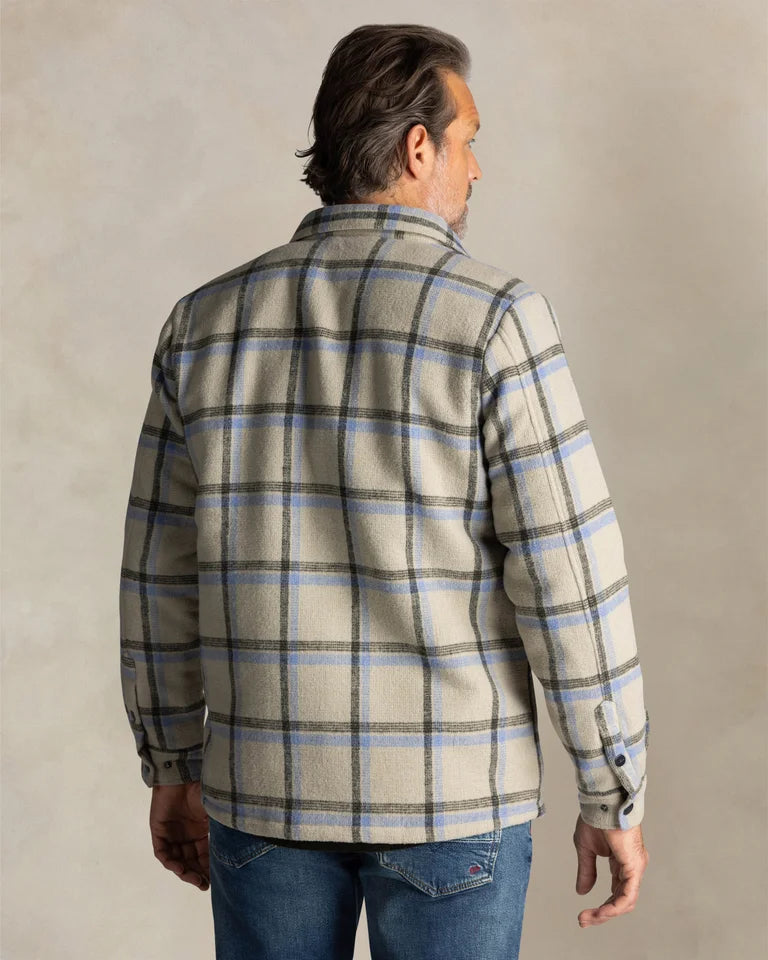 25HN572
Chemise en laine écrue à carreaux