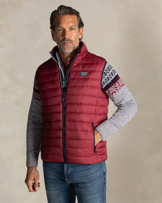 Bodywarmer matelassé rouge