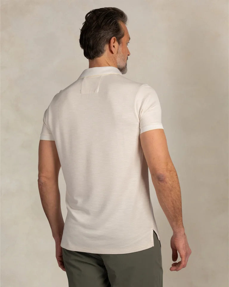 Polo Homme écru casual chic logo brodé – jusqu’au 3XL
