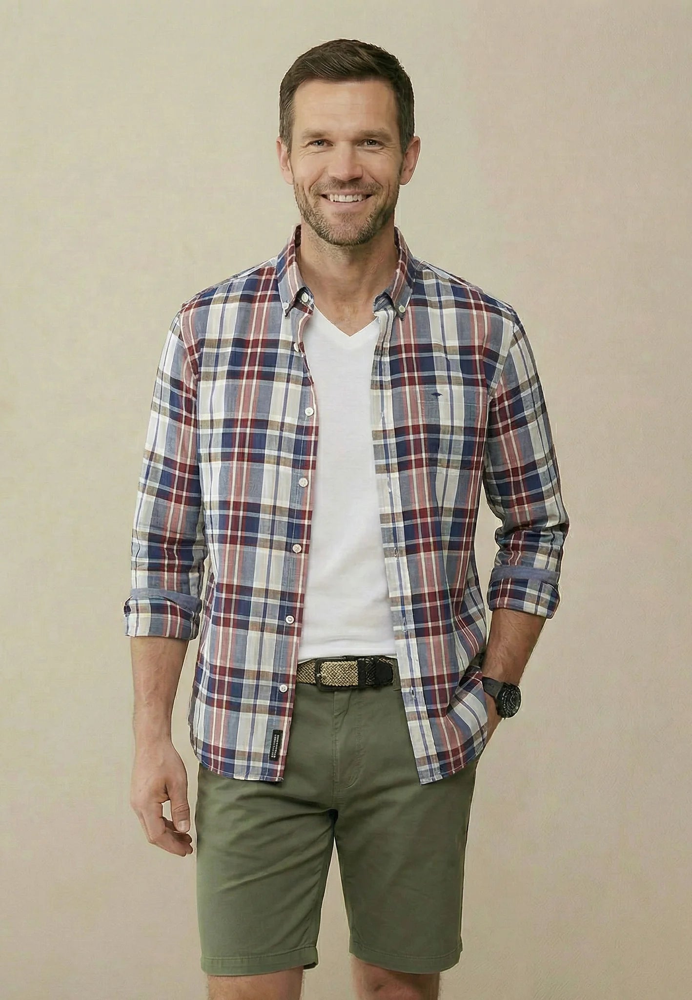 Chemise Oxford à col boutonné et manches longues - jusqu’au 4XL