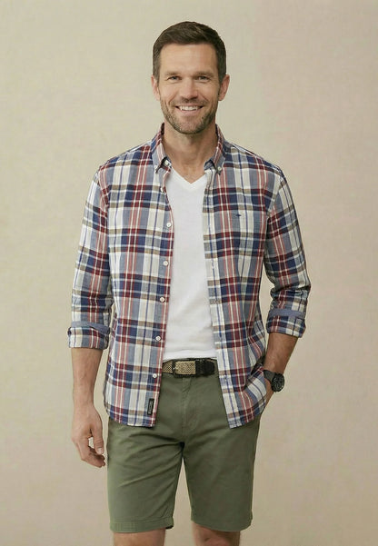 Chemise Oxford à col boutonné et manches longues - jusqu’au 4XL