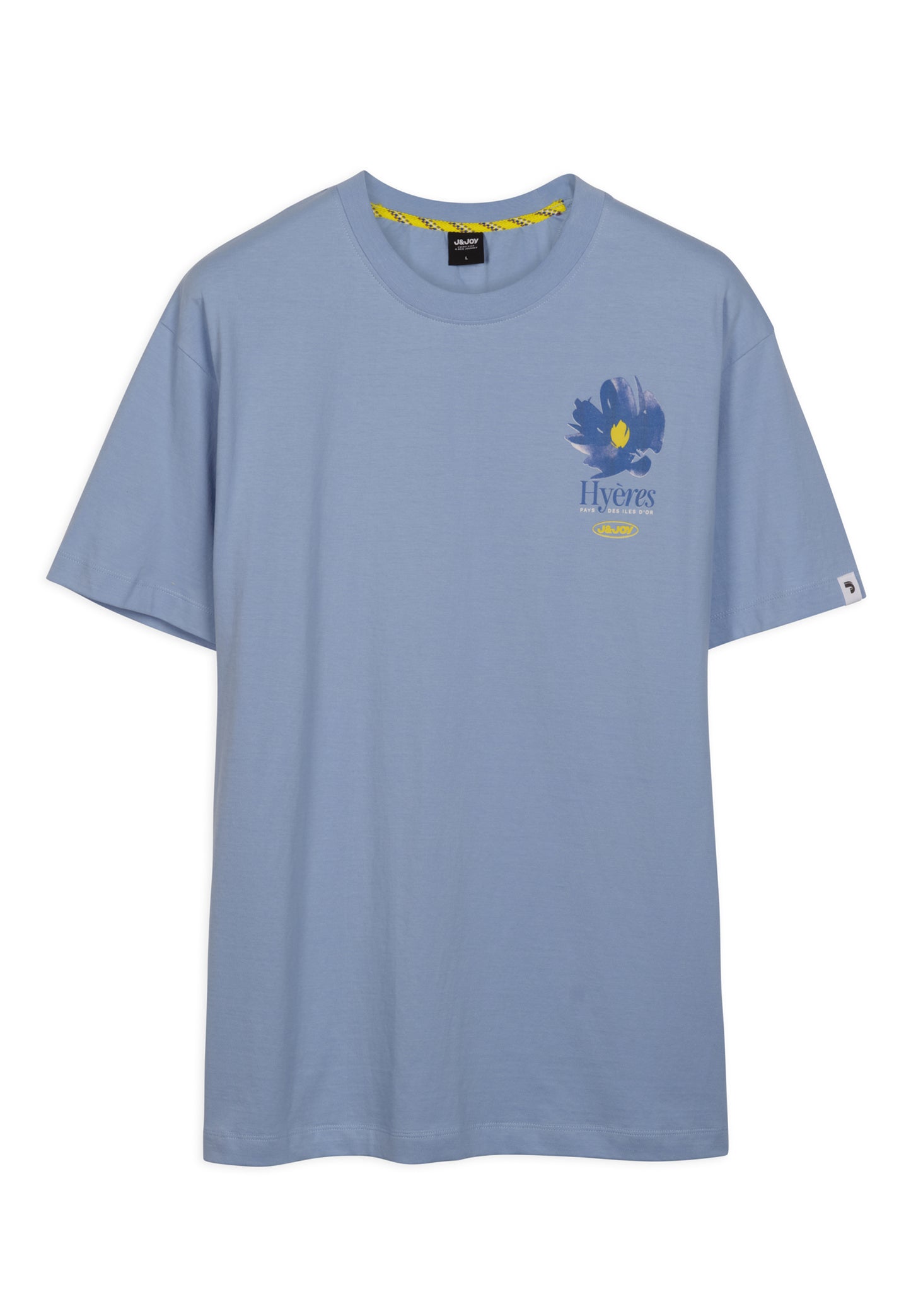 T-shirt J&JOY Bleu pastel Imprimé floral casual chic - jusqu’au 4XL