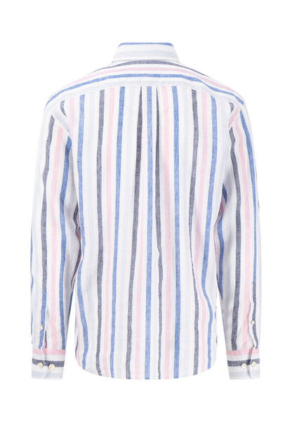 Chemise homme rayée peony casual chic poche poitrine – jusqu’au 4XL