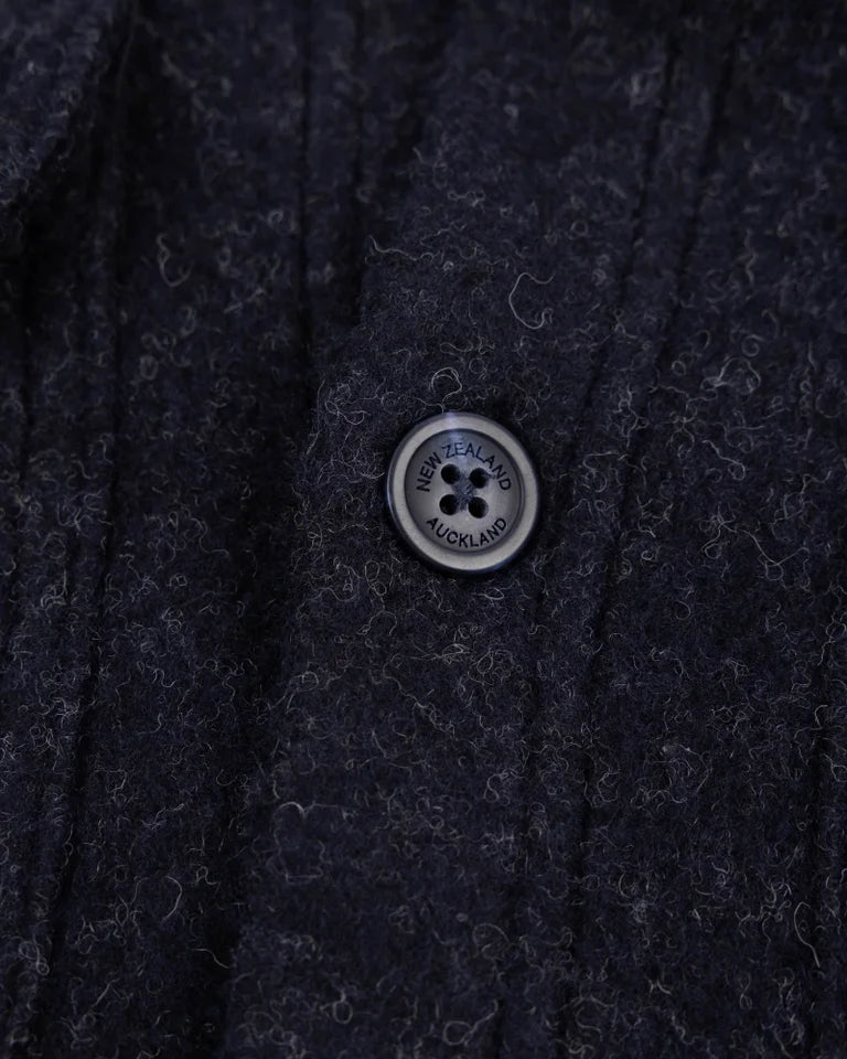 25HN574 Overshirt bleu foncé