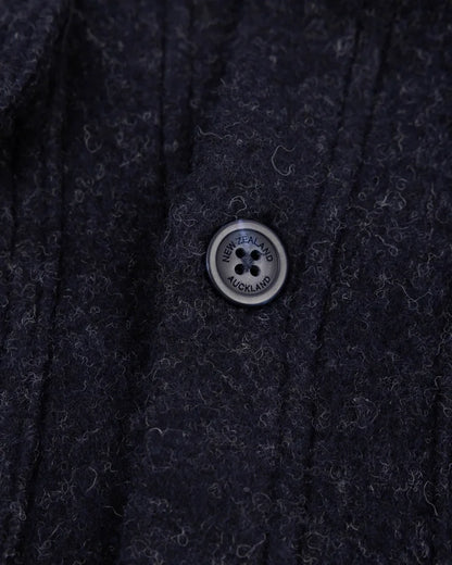 25HN574 Overshirt bleu foncé