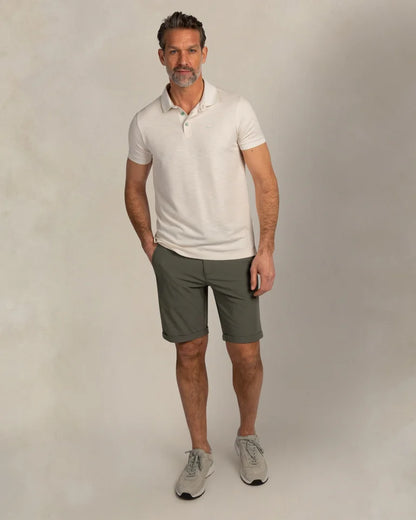 Polo Homme écru casual chic logo brodé – jusqu’au 3XL