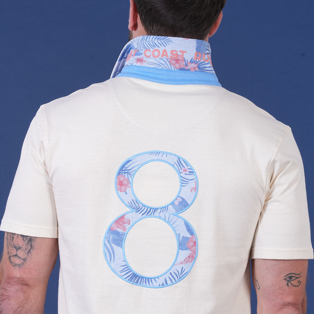 POLO MC HORS THEME BLANC CASSE - jusqu’au 3XL