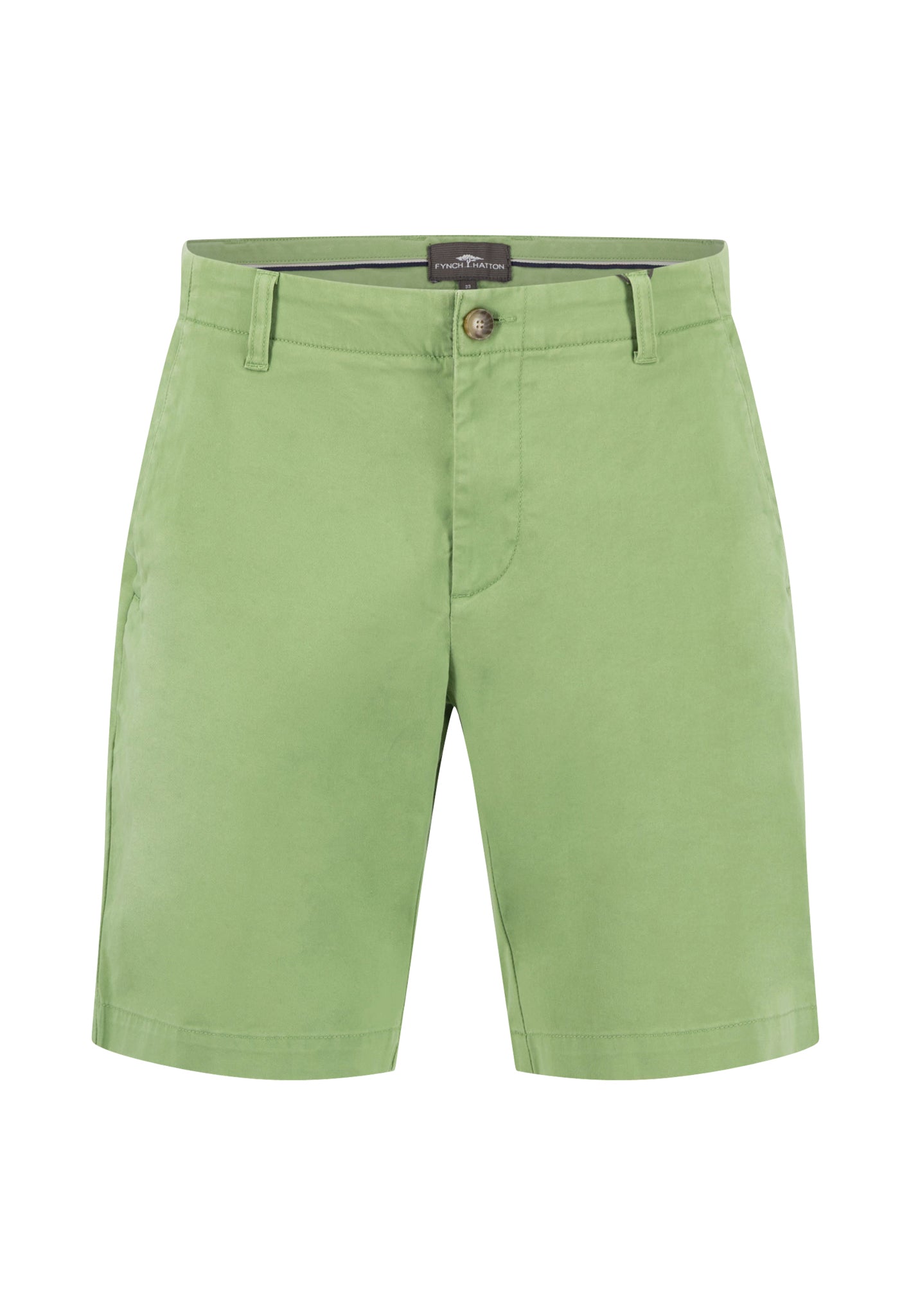 Short en coton stretch avec ceinture classique avocado - jusqu’au 44/56