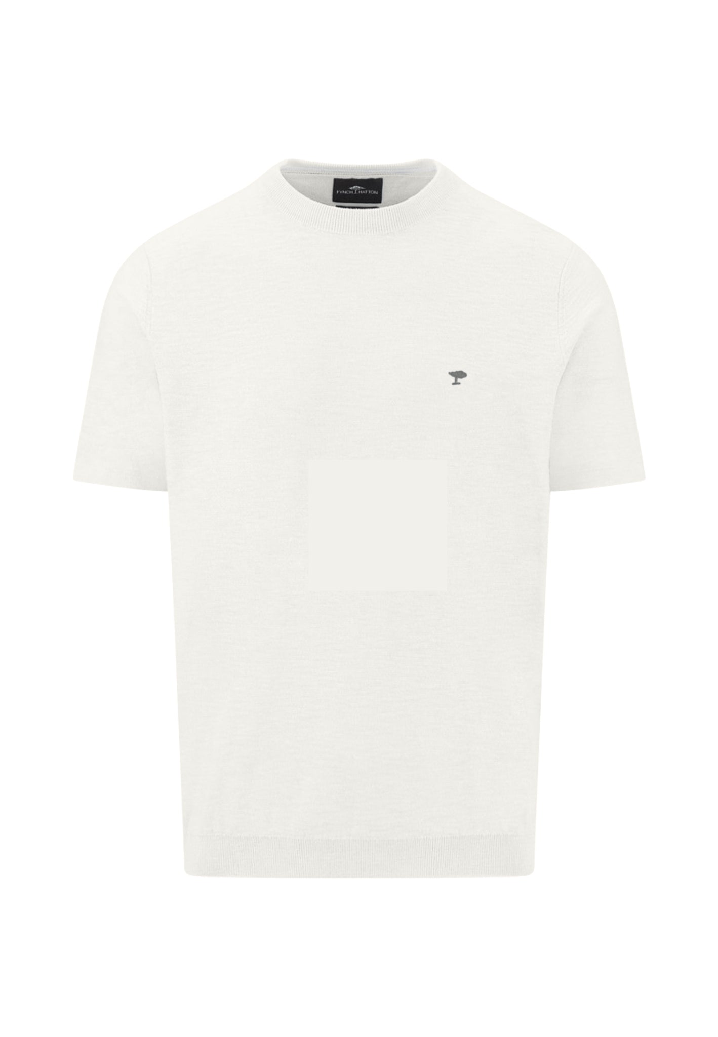 Pull homme blanc cassé casual chic logo brodé – jusqu’au 3XL