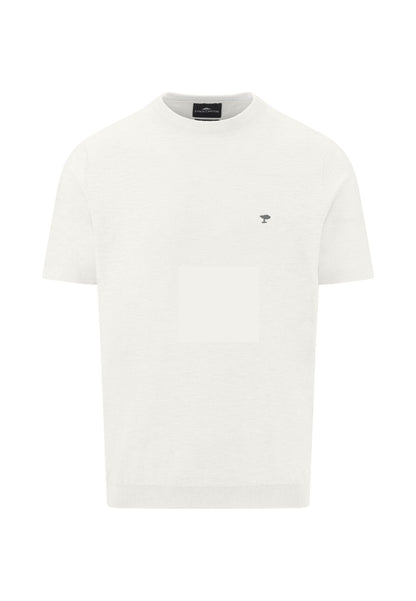 Pull homme blanc cassé casual chic logo brodé – jusqu’au 3XL
