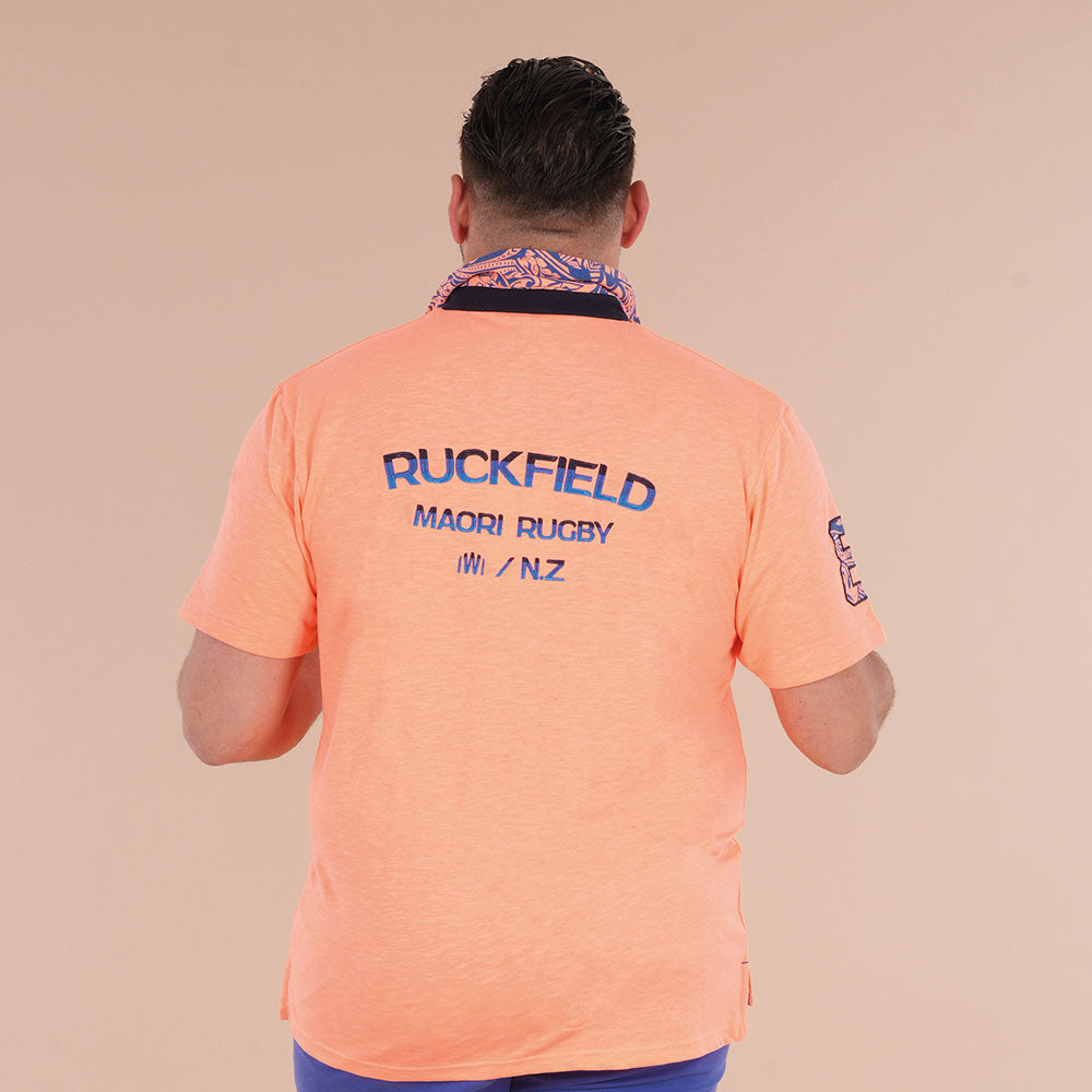 POLO MC Orange Vif  MAORI RUGBY - jusqu’au 3XL