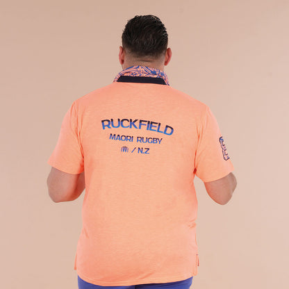 POLO MC Orange Vif  MAORI RUGBY - jusqu’au 3XL